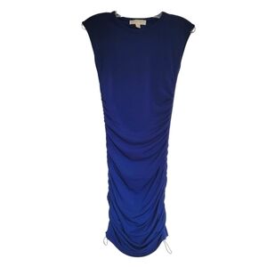 Michael Kors Ruched Blue Sleeveless Bodycon Dress Size XXS